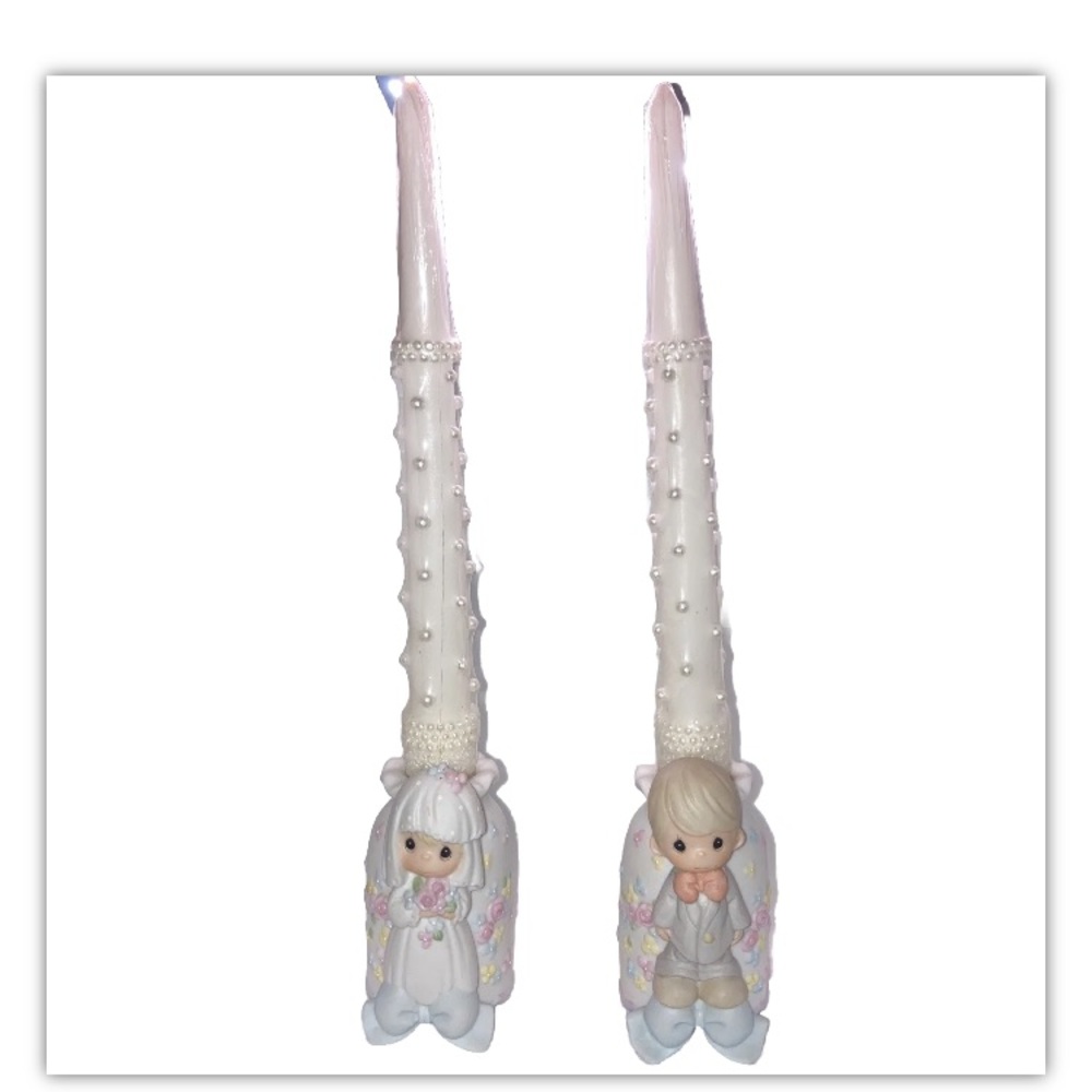 Precious Moments Wedding Candle Holders with brand new candles